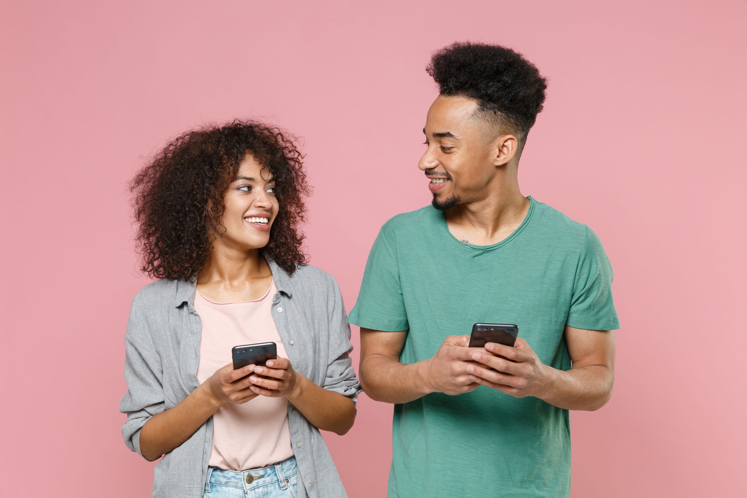 Two people looking at one another, from Barclays Eagle Labs