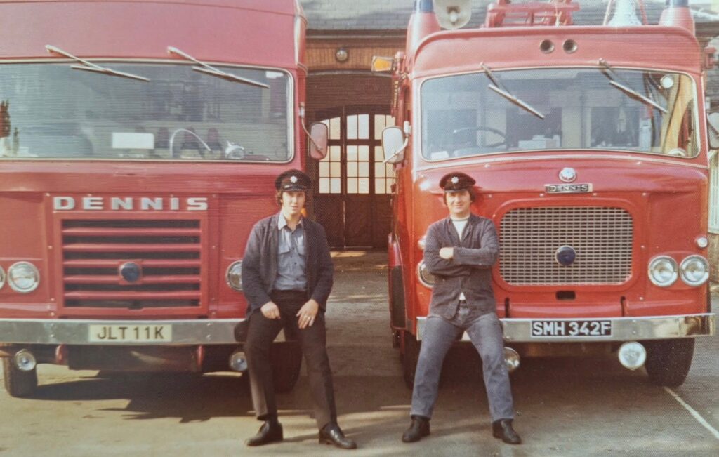 Bob Stone at Wimbledon Fire Station on Queen's Road. Now home to The Fire Station Cafe.
